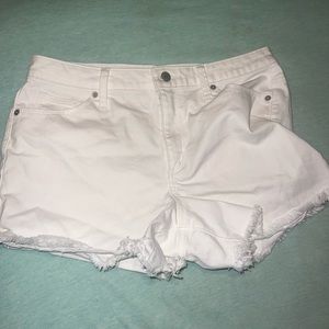White Denim Shorts